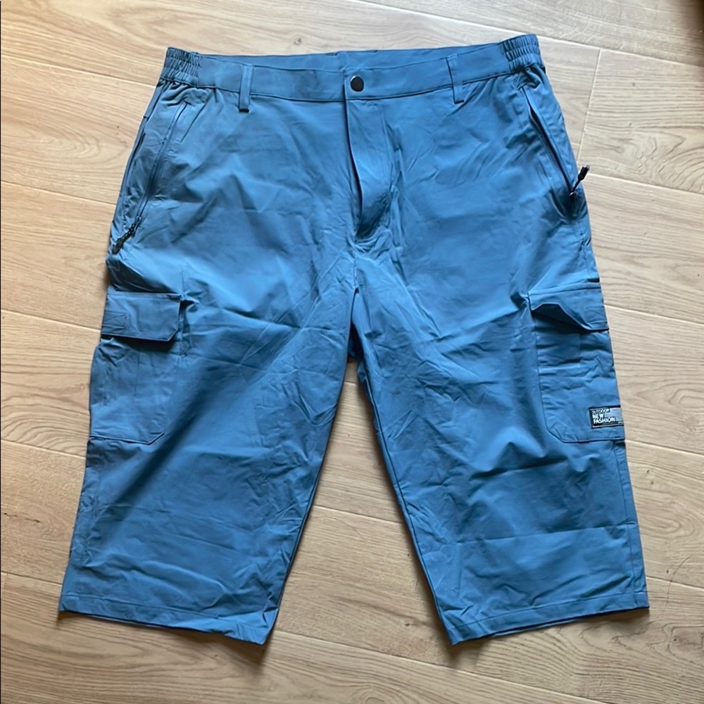 Men's Blue Cargo Shorts